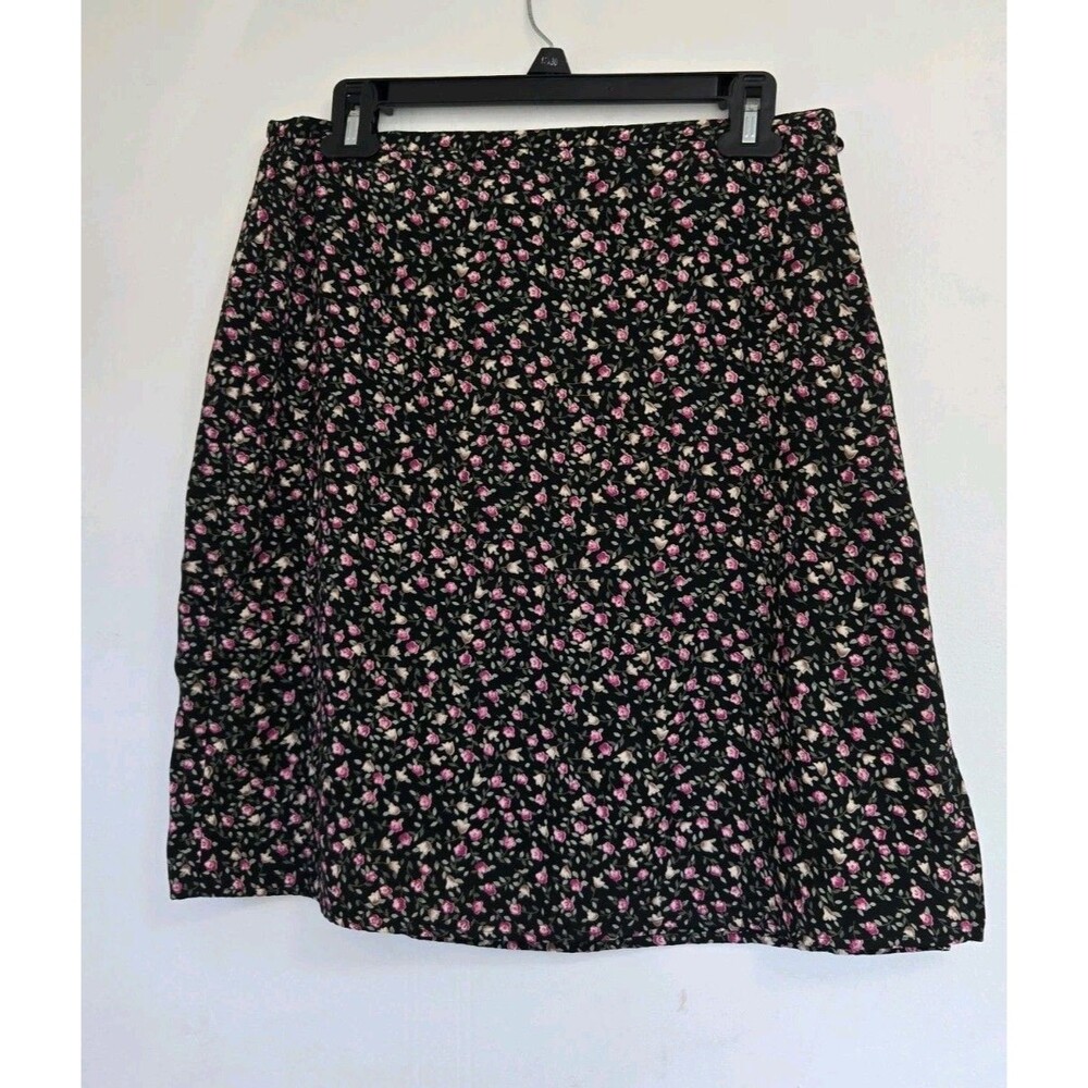 Dress Barn Skirt Womens M Dark Floral Peasant Boho Festival Flower Cottagecore